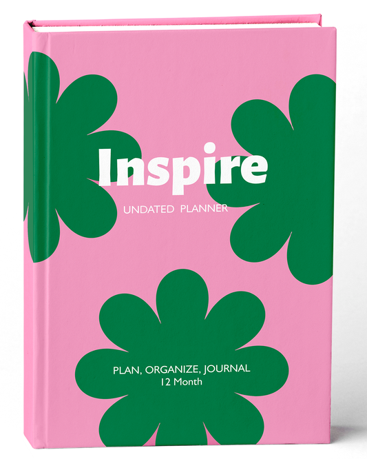 A5 Undated Monthly Planner & Gratitude Journal 2025 – 12-Month Organizer, 224 Pages, 100 GSM Paper, with Stickers