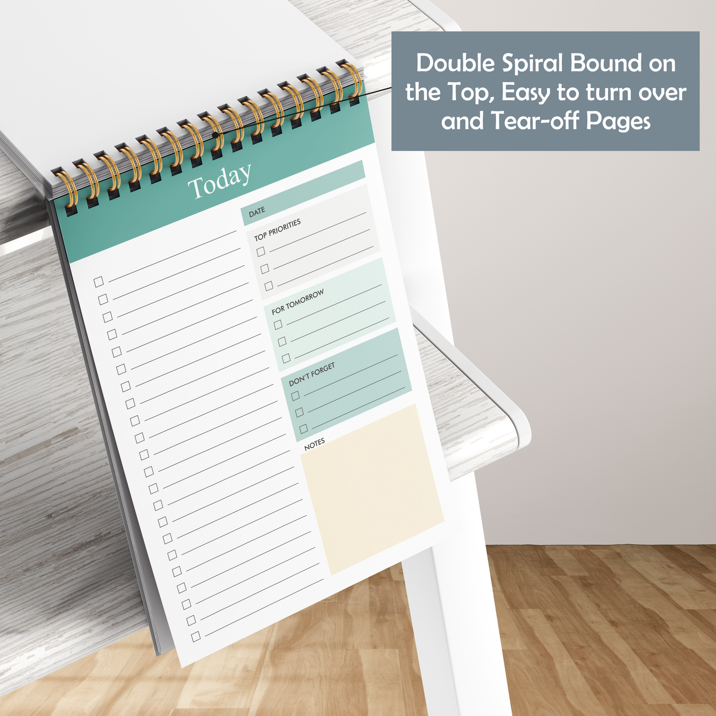 To Do List Notepad - Daily Planner Notepad Undated 54/108 Pages Sheets Tear Off, 6.5" x 9.5" Planning Pad