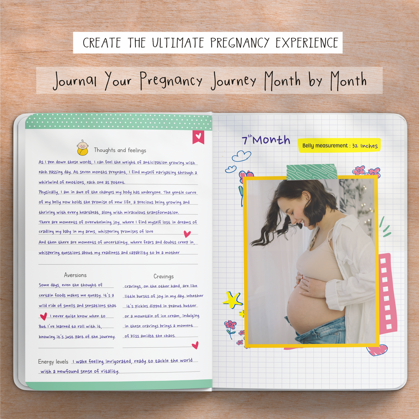 Bump to Baby : A Pregnancy Book to Capture Every Milestone of Mom & Baby’s 9-Month Journey | 160 Pages Pregnancy Journal for Expecting Moms