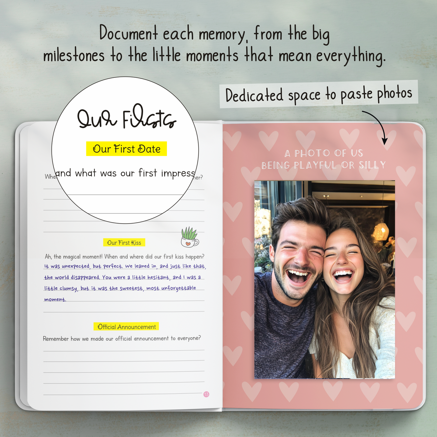 Couple’s Memory & Activity Book | Fun Fill-in Journal for Couples | Romantic Prompts, Games & Milestones | Therapy Worksheets | Perfect Anniversary, Valentine’s Day & Birthday Gift for Husband, Wife, Boyfriend or Girlfriend