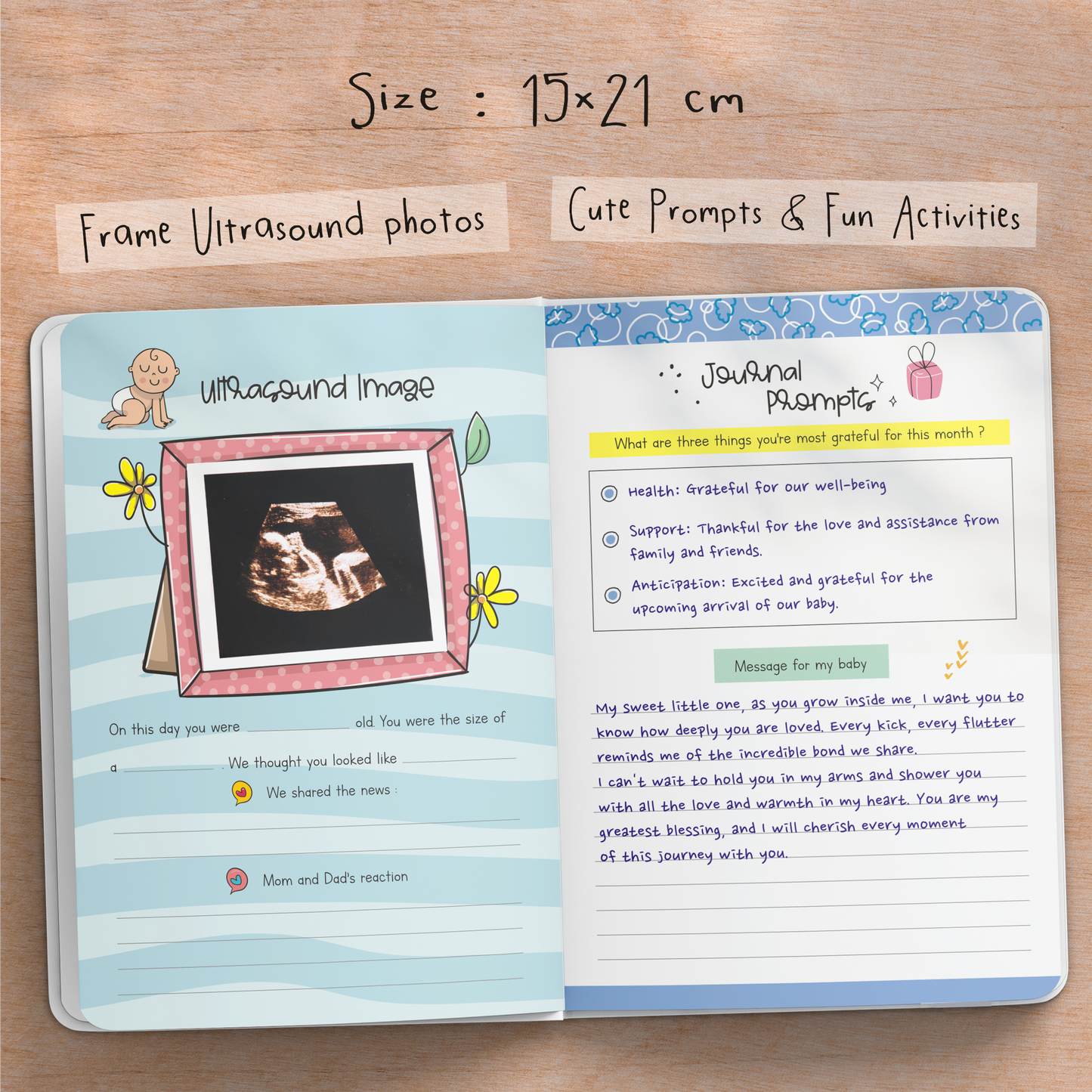 Bump to Baby : A Pregnancy Book to Capture Every Milestone of Mom & Baby’s 9-Month Journey | 160 Pages Pregnancy Journal for Expecting Moms