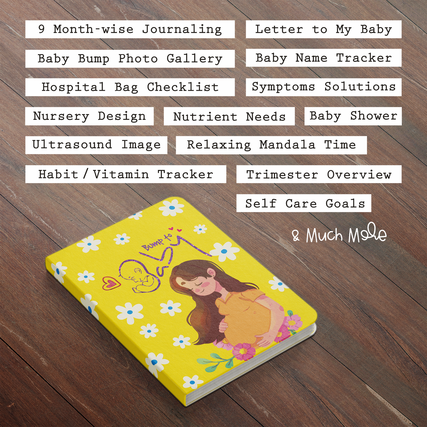 Bump to Baby : A Pregnancy Book to Capture Every Milestone of Mom & Baby’s 9-Month Journey | 160 Pages Pregnancy Journal for Expecting Moms