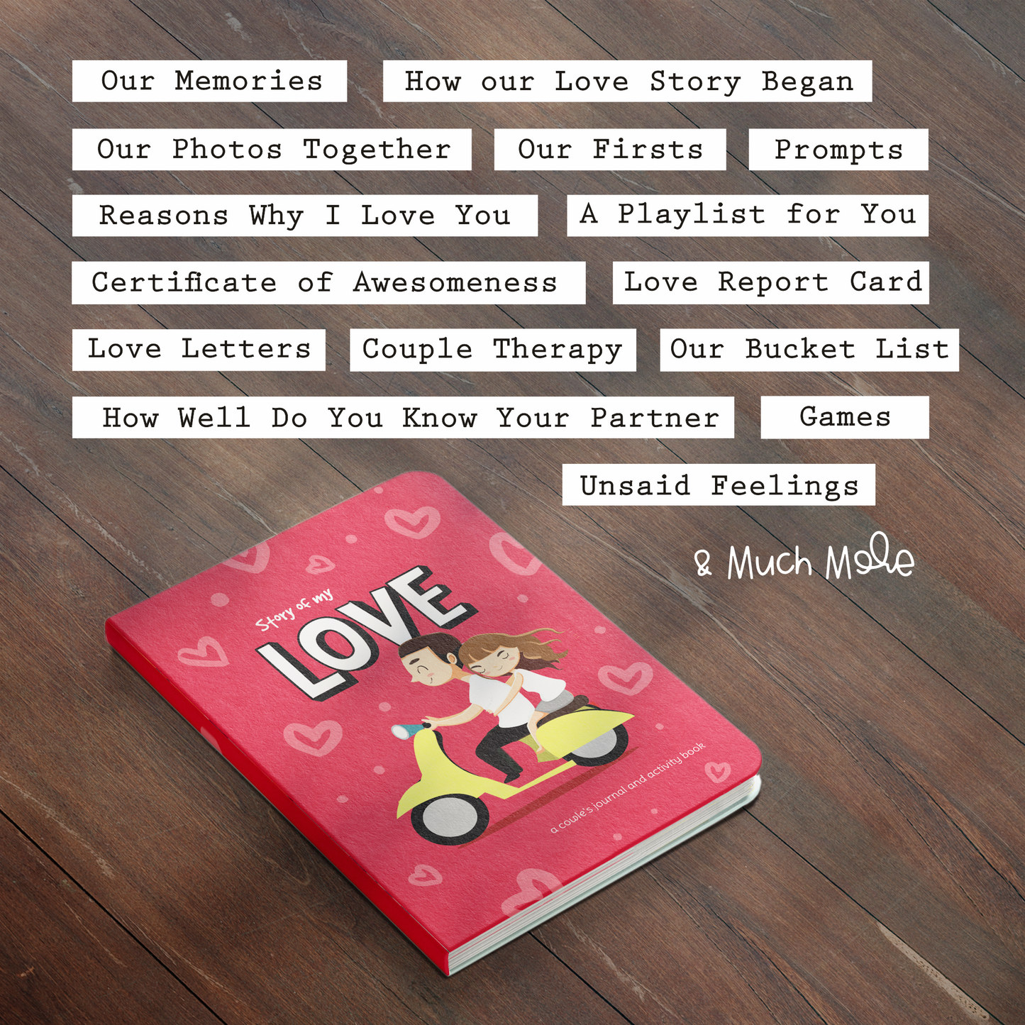 Couple’s Memory & Activity Book | Fun Fill-in Journal for Couples | Romantic Prompts, Games & Milestones | Therapy Worksheets | Perfect Anniversary, Valentine’s Day & Birthday Gift for Husband, Wife, Boyfriend or Girlfriend