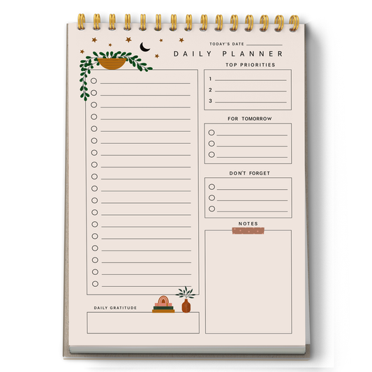 Zaslan To Do List Notepad - Daily Planner Notepad Undated 54 Sheets/108 Pages Tear Off, 6.5 Inches X 9.5 Inches