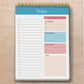 Zaslan To Do List Notepad - Daily Planner Notepad Undated 54 Sheets/108 Pages Tear Off, 6.5 Inches X 9.5 Inches