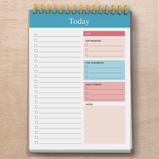Zaslan To Do List Notepad - Daily Planner Notepad Undated 54 Sheets/108 Pages Tear Off, 6.5 Inches X 9.5 Inches