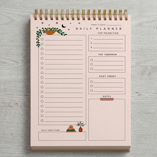 Zaslan To Do List Notepad - Daily Planner Notepad Undated 54 Sheets/108 Pages Tear Off, 6.5 Inches X 9.5 Inches
