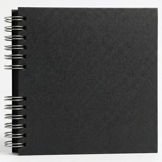 Zaslan Scrapbook Album, 56 Pages/28 Sheets, 240 Gsm Thick Black Paper, Photo Album Scrapbook, Memory Book - Ideal for Your Scrapbooking Albums Art & Craft Projects (8.5 x 8.5 Inch)