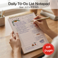 Zaslan To Do List Notepad - Daily Planner Notepad Undated 54 Sheets/108 Pages Tear Off, 6.5 Inches X 9.5 Inches