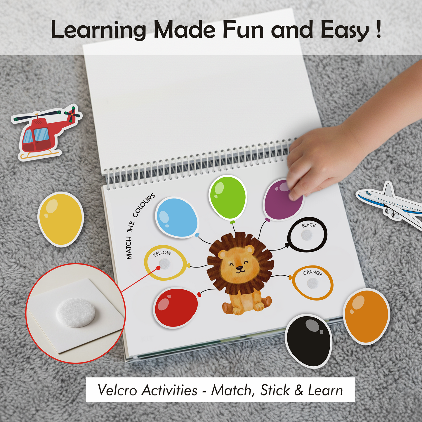 Zaslan Montessori Busy Book | Toddler Busy Book for 2-5 Yrs | Activity Binder| Quiet Book| Educational Toys For 3 Year Old| Kids Learning Books 2-3 Years| Books For 2 Yrs Old | Kids Gifts