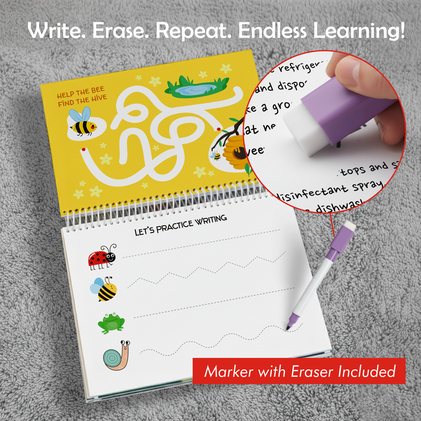 Zaslan Montessori Busy Book | Toddler Busy Book for 2-5 Yrs | Activity Binder| Quiet Book| Educational Toys For 3 Year Old| Kids Learning Books 2-3 Years| Books For 2 Yrs Old | Kids Gifts