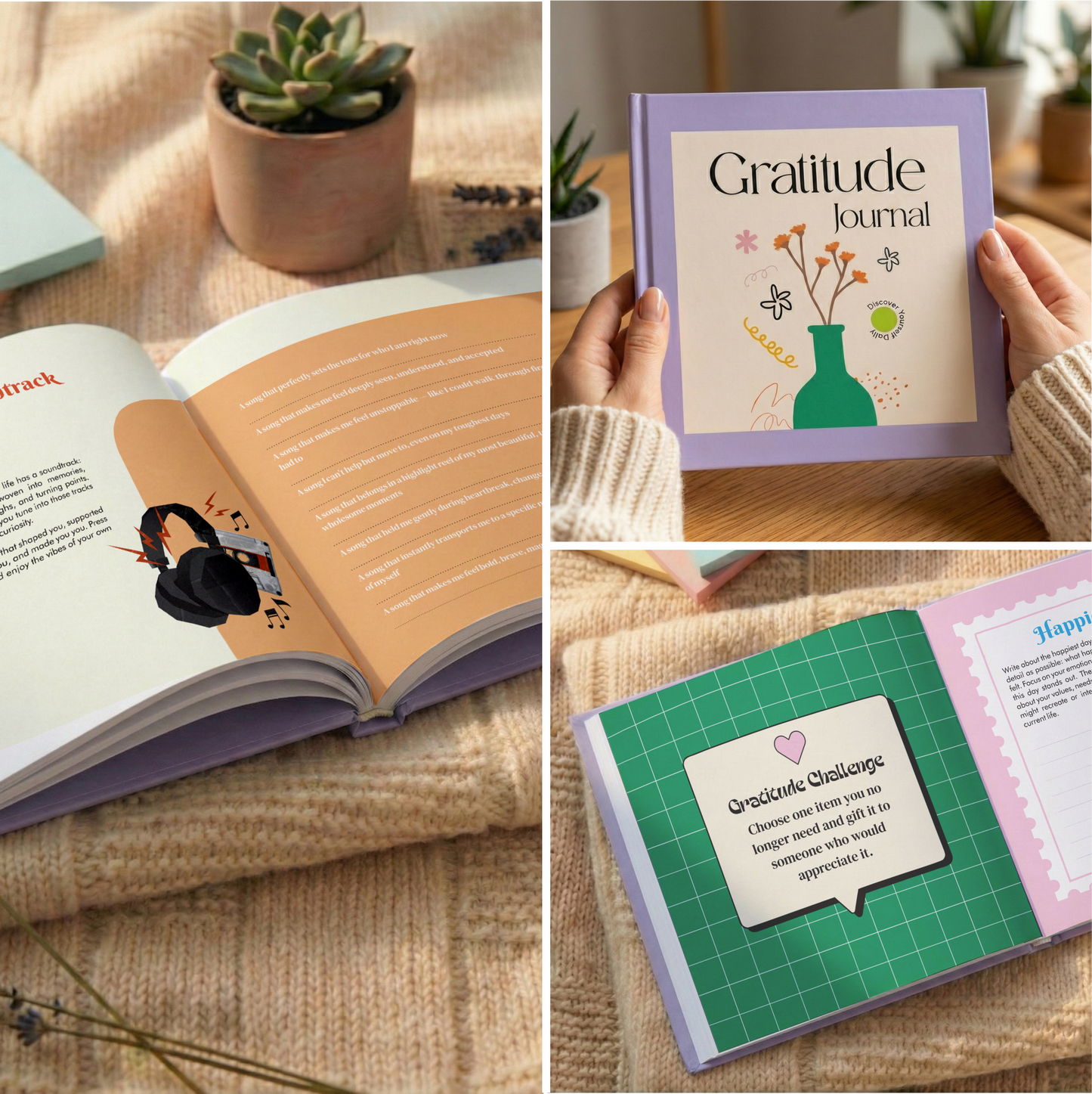 Zaslan Daily 5 Minute Gratitude Journal – Self-Love, Positivity, Wellness & Mindfulness Journal for Teens & Adults | 100 Gsm | Size - 19 x 19 cm