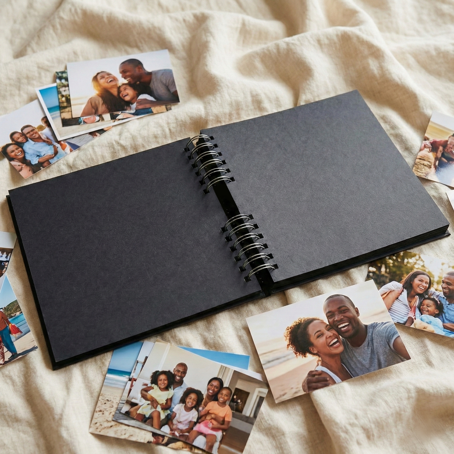 Zaslan Scrapbook Album, 56 Pages/28 Sheets, 240 Gsm Thick Black Paper, Photo Album Scrapbook, Memory Book - Ideal for Your Scrapbooking Albums Art & Craft Projects (8.5 x 8.5 Inch)