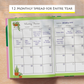 A5 Undated Monthly Planner & Gratitude Journal 2025 – 12-Month Organizer, 224 Pages, 100 GSM Paper, with Stickers