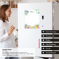 Zaslan Magnetic Dry Erase Rewritable Whiteboard For Fridge With Marker Pen and Duster/Eraser | Size - 23 X 28 Cm