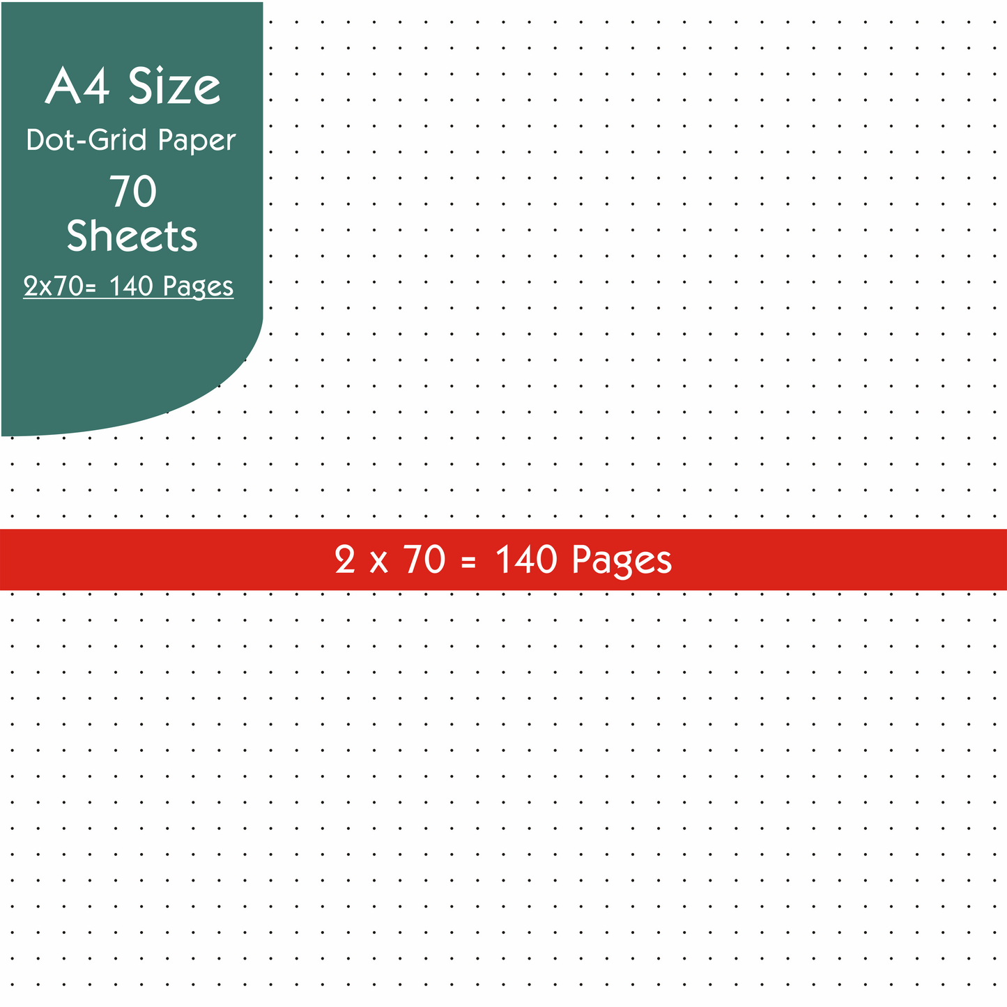 Dot-Grid Sheets A4 Size - 100 GSM
