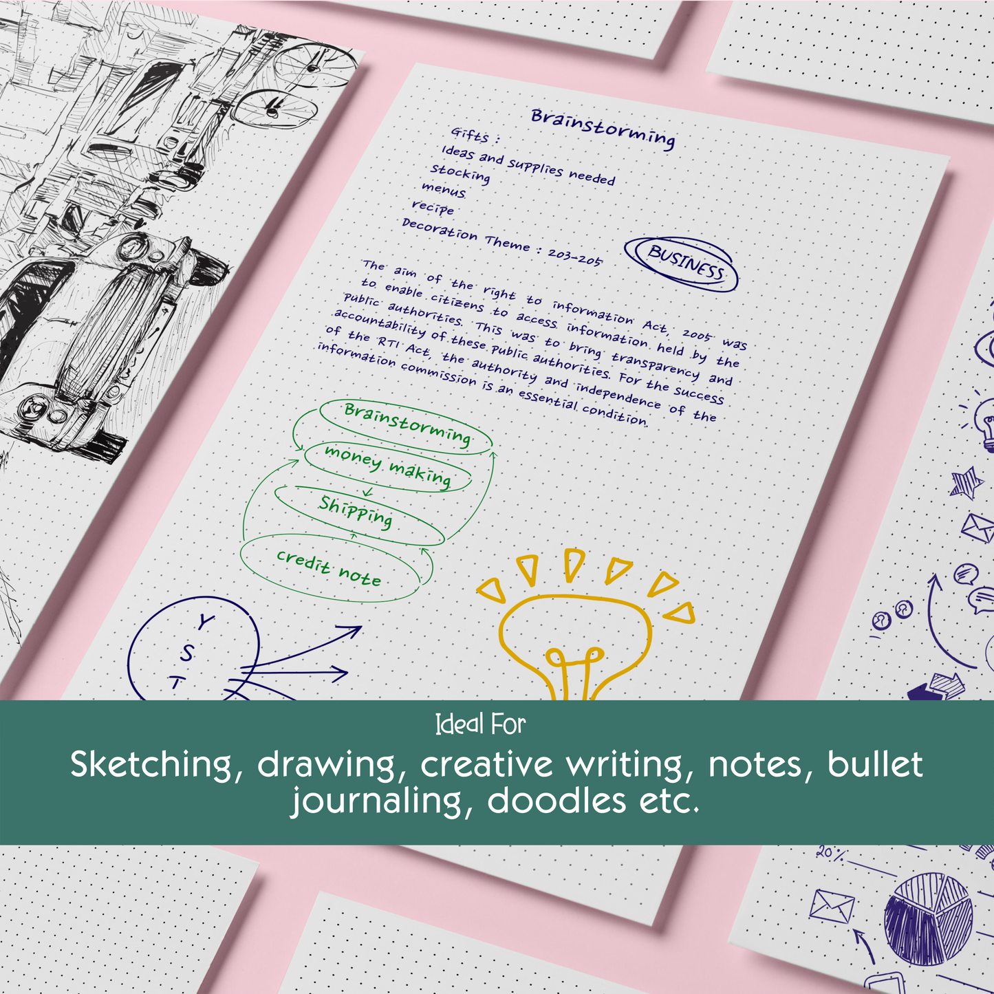 Dot-Grid Sheets A4 Size - 100 GSM